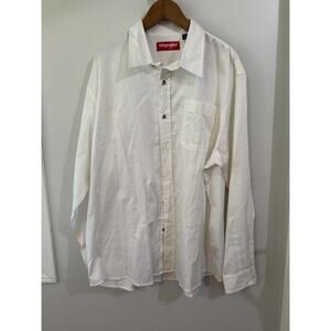 Wrangler Men's Western Dress Shirt Long Sleeve 2XL, Button up